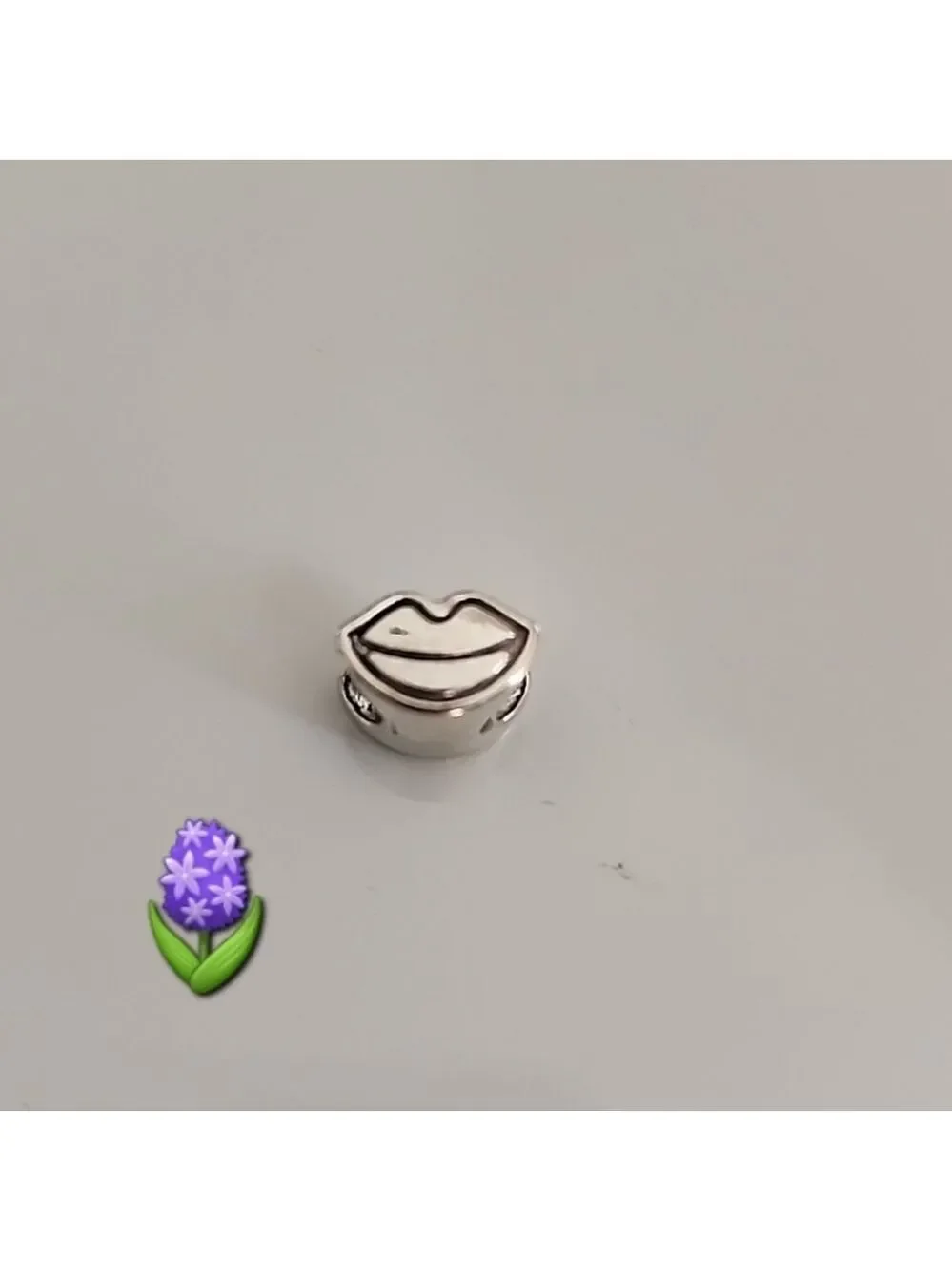 Kiss Charm for European Style Bracelets Fits Pandora Systems